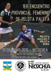 1er encuentro femenino de pelota paleta