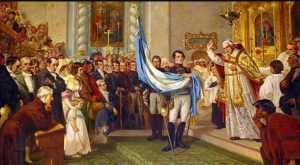 Bendición de la bandera por Juan Ignacio Gorriti