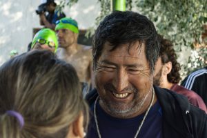 Juan Carlos Cuenca, el organizador previo largada en el Necopesca