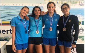 Guadalupe Angiolini, junto a Tabatta Charriz y Malena Toni, y Florentina Sigura habían logrado ayer su primera medalla