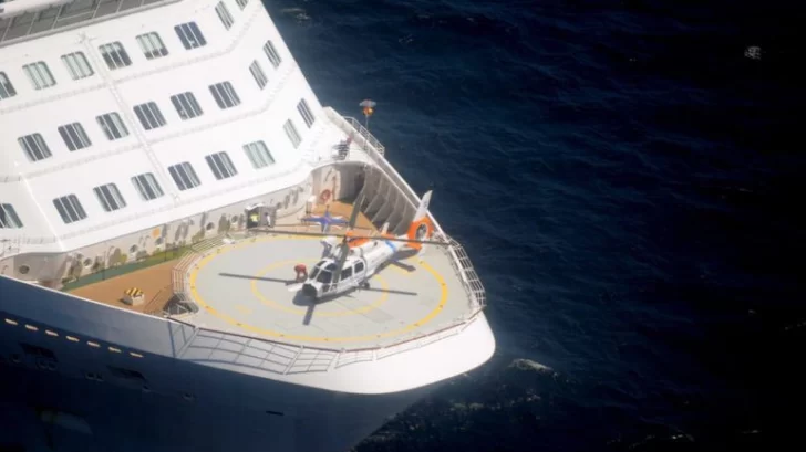 Dramático rescate de dos pasajeros que se descompensaron en un crucero