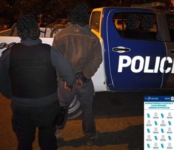 Persecución policial  terminó con un detenido por robar cables de energía eléctrica