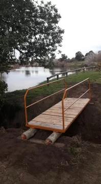 Construyeron puentes en la ribera del río