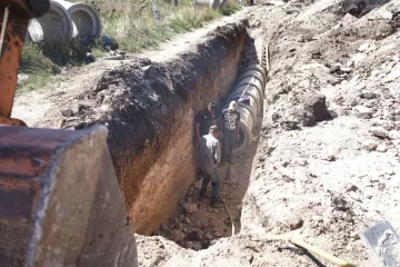 Avanza la obra de red pluvial en el Barrio Los Malvones