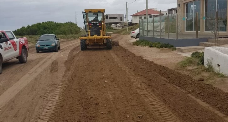 La costanera que une Quequén con Costa Bonita en reparaciones