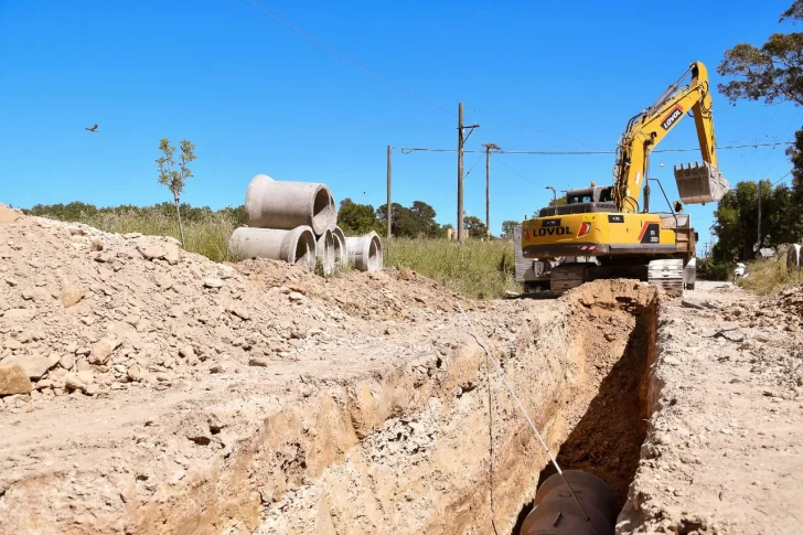 Etapa final de la obra pluvial en el Barrio Parque