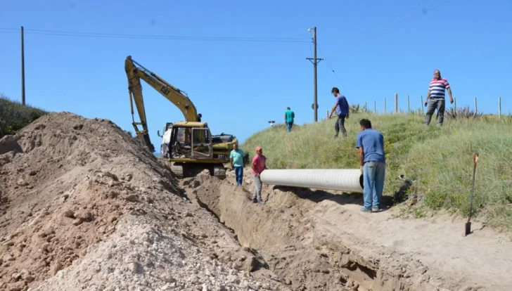 Importante obra pluvial en Quequén