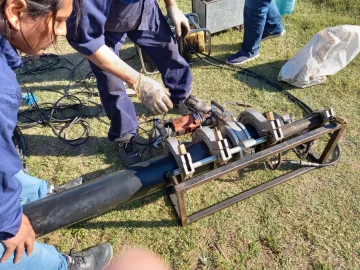 Repararon la planta de bombeo cloacal de 103 y 30