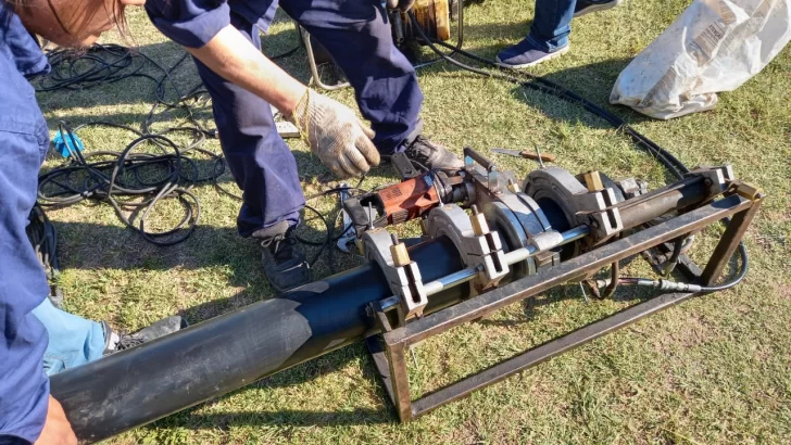 Repararon la planta de bombeo cloacal de 103 y 30