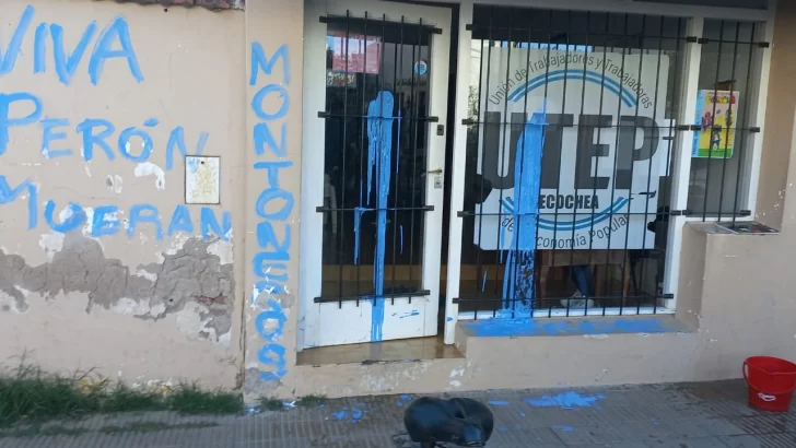 Identificaron a quien vandalizó el local de UTEP Evita