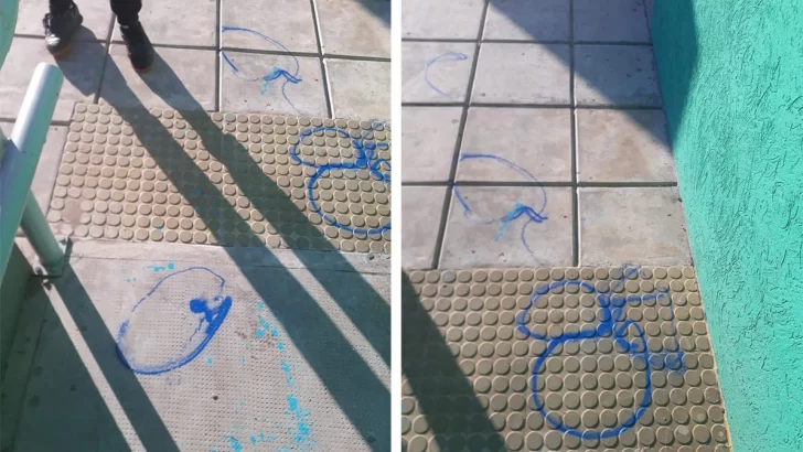 Pintadas vandálicas en el Jardín Maternal Pichi Huinca