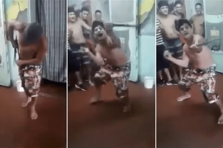 La intimidante “danza de las facas” de un preso en la cárcel de Batán