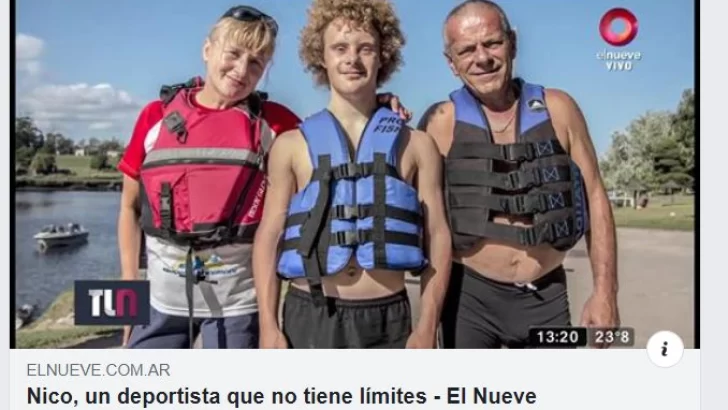 Canal 9 presentó la historia de Nicolás Amendola, el nadador de “Todos al Agua”