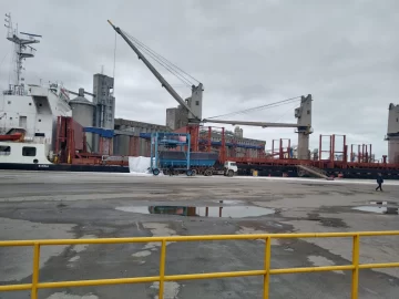 Puerto Quequén sin contacto interpersonal en la importación de fertilizantes