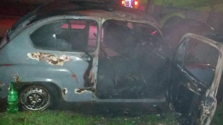 Le incendiaron el auto a una familia loberense