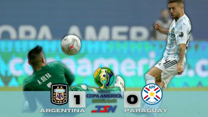Argentina ganó 1 a 0 a Paraguay y es líder del Grupo A de la Copa América