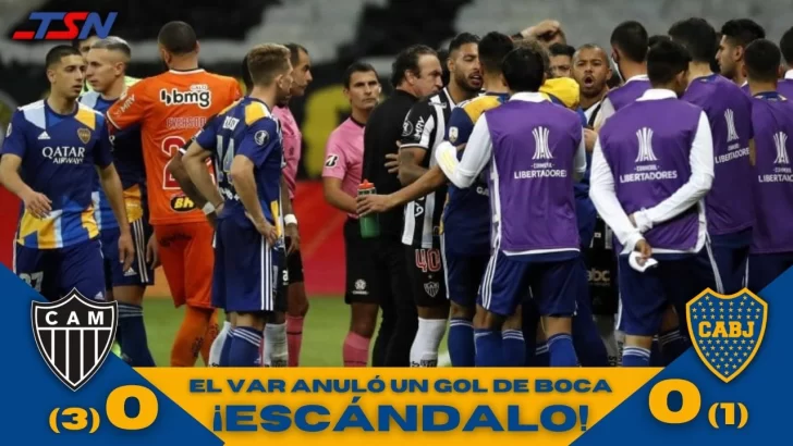 Escandalosa eliminación de Boca ante Atlético Mineiro en Brasil