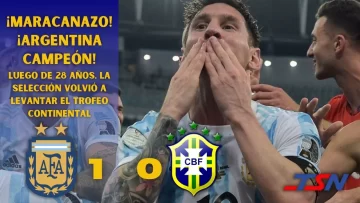 ¡Maracanazo! Argentina campeón de América en Brasil al derrotar al local por 1 a 0