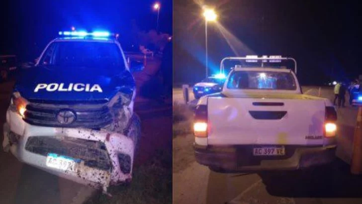 Camioneta choca un móvil policial y se fuga hacia Mar del Plata