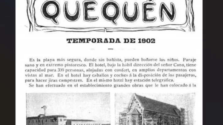 Imperdible afiche publicitario de 1902 que invitaba a visitar Quequén en temporada