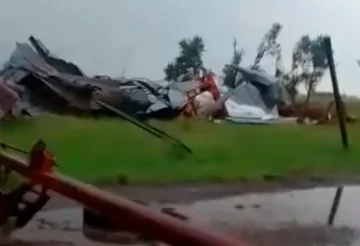 El temporal arrasó con las instalaciones de un campo en Olavarría