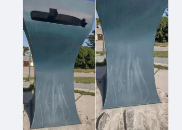 Otra vez vandalizaron el monumento del ARA San Juan