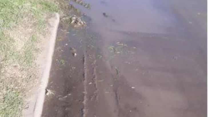 Vecinos denuncian pérdida de agua en un sector de Quequén