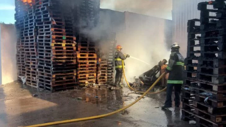 Incendio en una distribuidora de 57 y 22. Sólo daños materiales