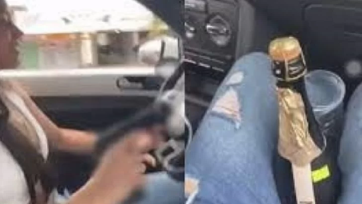 Video: se grabaron a los tiros y bebiendo alcohol mientras manejaban