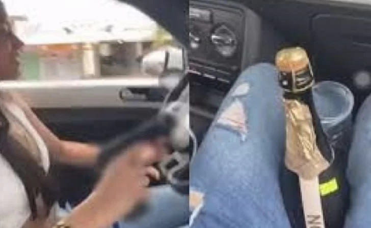 Video: se grabaron a los tiros y bebiendo alcohol mientras manejaban