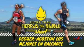 Los atletas Etelvina Deguer y Maximiliano Agostini se lucieron en al ultra trail balcarceño