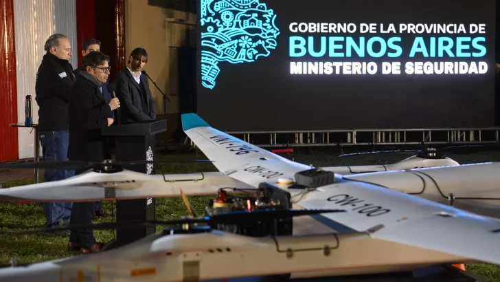 Kicillof presentó los nuevos drones de última tecnología para patrullaje rural