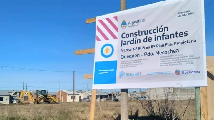 Comienza la obra del edificio propio para el Jardín de Infantes N° 908 de Quequén