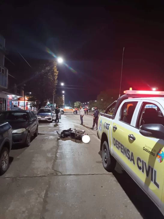 Herido tras chocar con su moto