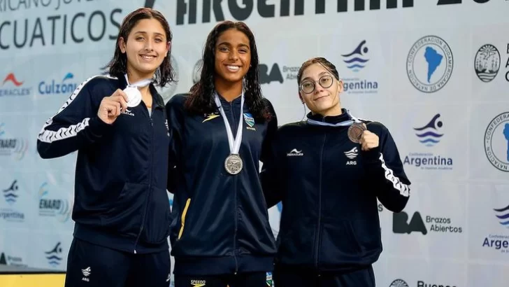 Domingo de bronce para Angiolini: Guadalupe fue 3ª en los 50 metros mariposa y sumó su segundo podio sudamericano