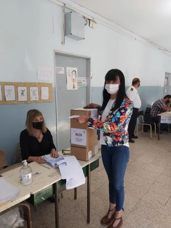 Andrea Cáceres ya votó