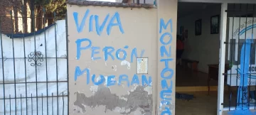 Vandalismo y pintadas en el local de los Trabajadores de la Economía Popular