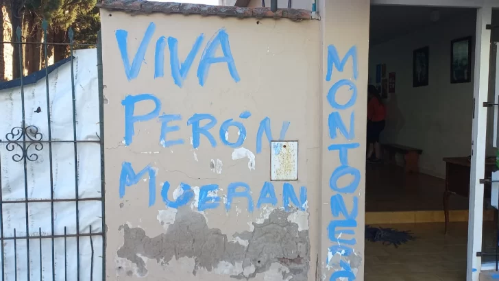 Vandalismo y pintadas en el local de los Trabajadores de la Economía Popular