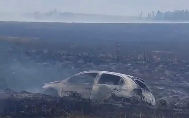 El incendio en ruta 86 se produjo por la caída de un poste de luz. Dos dulcenses debieron ser internadas