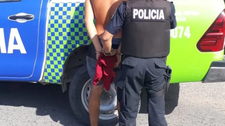 Lo atrapan golpeando a su mujer en la banquina de ruta 86