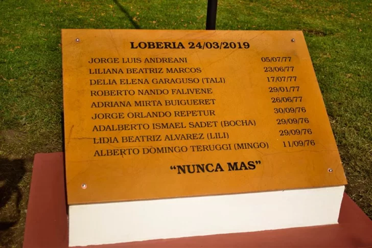 Homenaje a loberenses desaparecidos