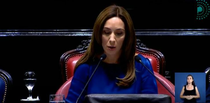 Vidal abrió las sesiones de la legislatura bonaerense