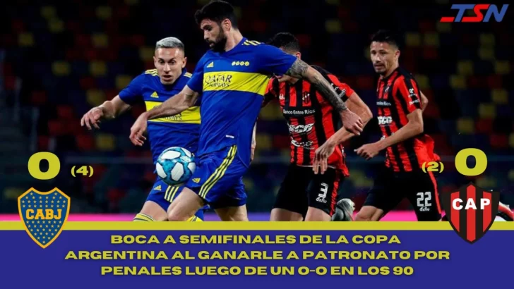 Boca empató 0-0 ante Patronato por la Copa Argentina pero pasó a semifinales desde los 12 pasos