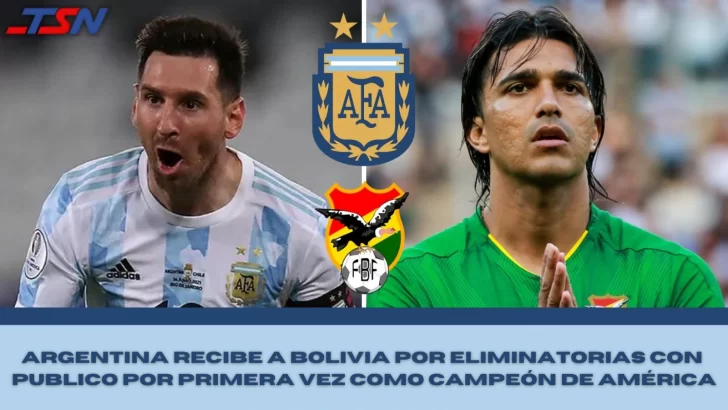 Argentina-Bolivia en el Monumental con público. Hora, TV y formaciones del campeón de América y su rival