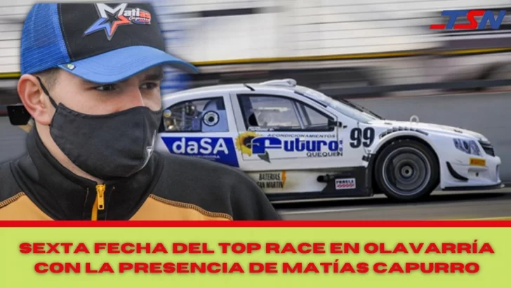 Matías Capurro debutará en el trazado de Olavarría para la sexta del Top Race V6