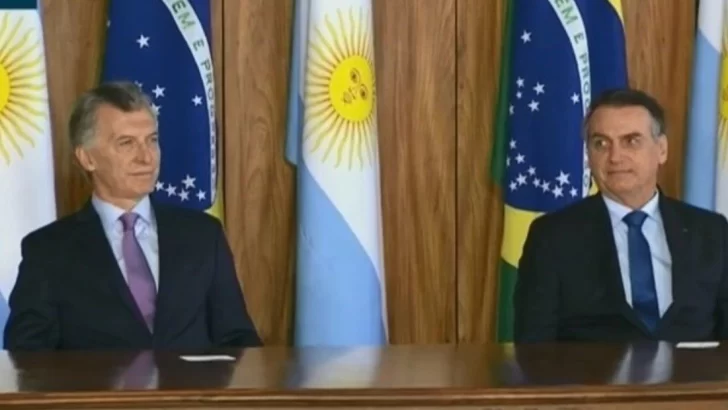 Macri junto a Bolsonaro, encuentro oficial en Brasilia