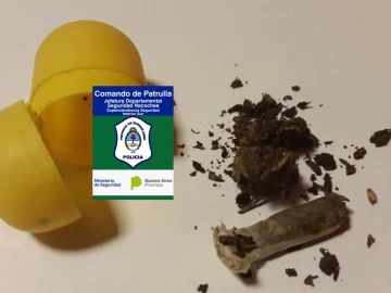 Le encontraron un huevo Kinder con marihuana