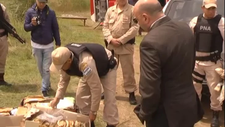 Quemaron 72 kilos de droga en Quequén