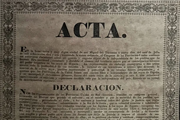 La Aduana recuperó un documento original de la declaración de la Independencia de 1816