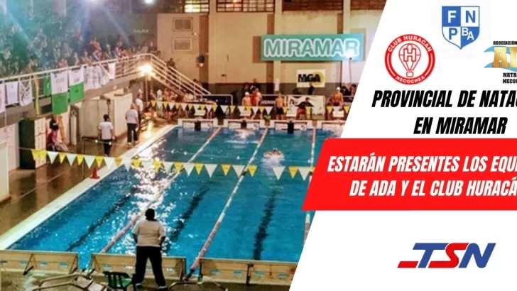 Nadadores locales en el provincial de Miramar